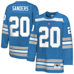 Barry Sanders Detroit Lions Youth Hockey Fashion Jersey Blue | Mitchell & Ness