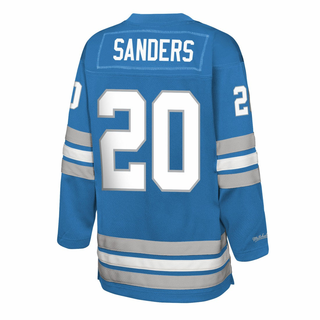 Barry Sanders Detroit Lions Youth Hockey Fashion Jersey Blue | Mitchell & Ness