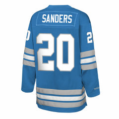 Barry Sanders Detroit Lions Youth Hockey Fashion Jersey Blue | Mitchell & Ness