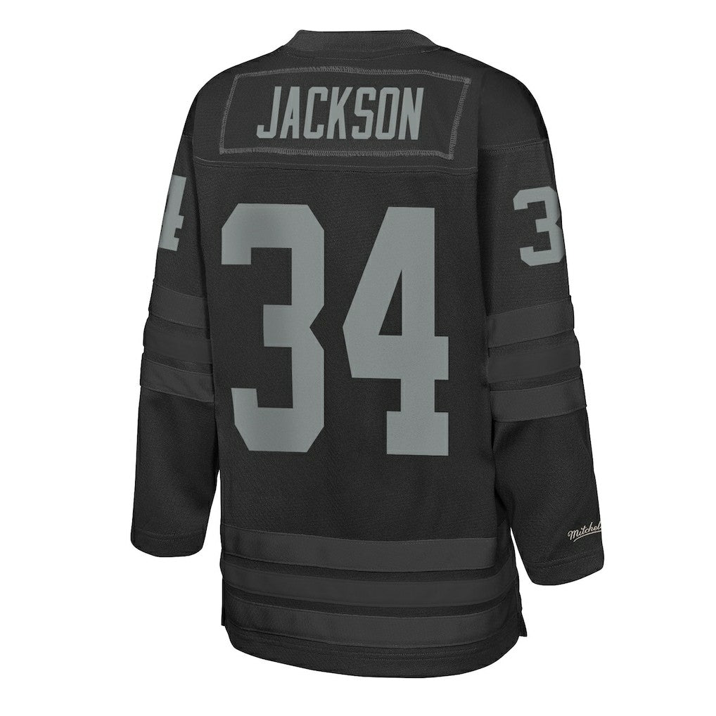 Bo Jackson Las Vegas Raiders Youth Hockey Fashion Jersey Black | Mitchell & Ness