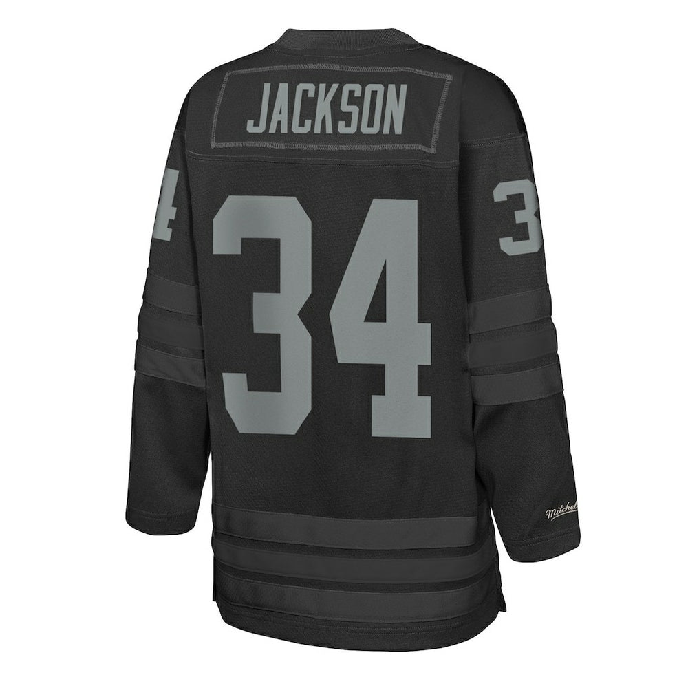 Bo Jackson Las Vegas Raiders Youth Hockey Fashion Jersey Black | Mitchell & Ness