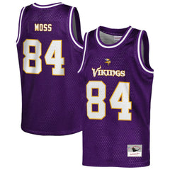 Randy Moss Minnesota Vikings Youth Retired Player NFL Basketball Fashion Jersey Purple | Mitchell & Ness