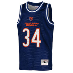 Walter Payton Chicago Bears Youth Retired Player NFL Basketball Fashion Jersey Navy | Mitchell & Ness