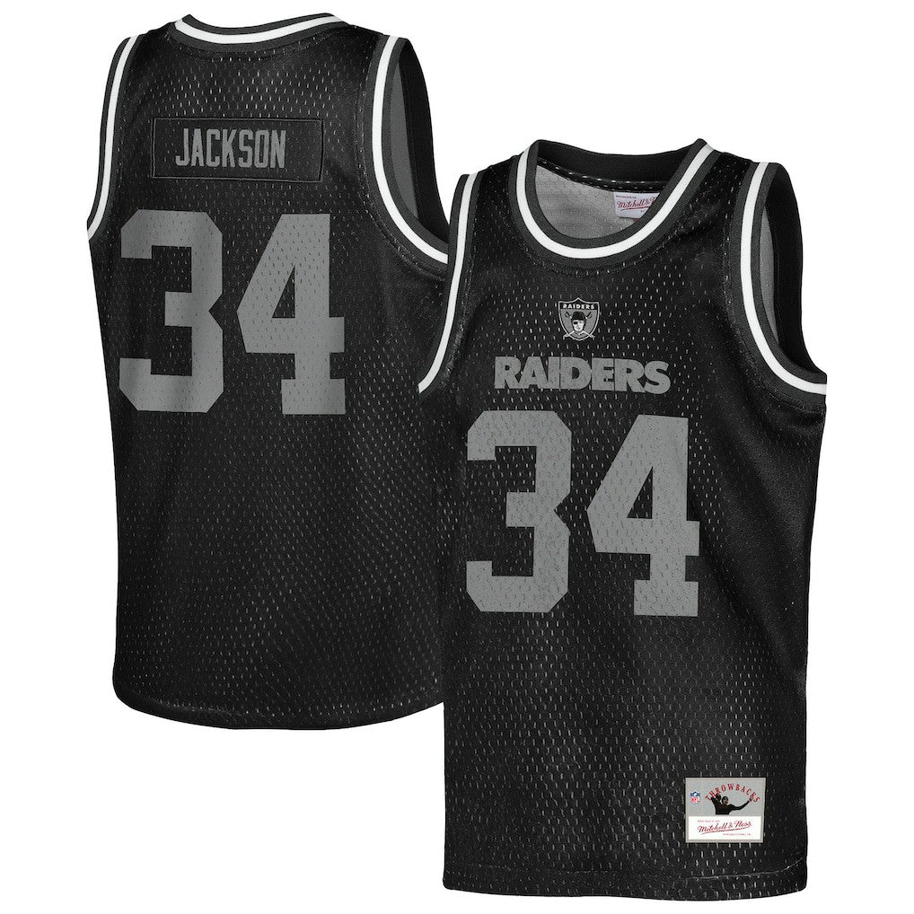 Bo Jackson Las Vegas Raiders Youth Retired Player NFL Basketball Fashion Jersey Black | Mitchell & Ness