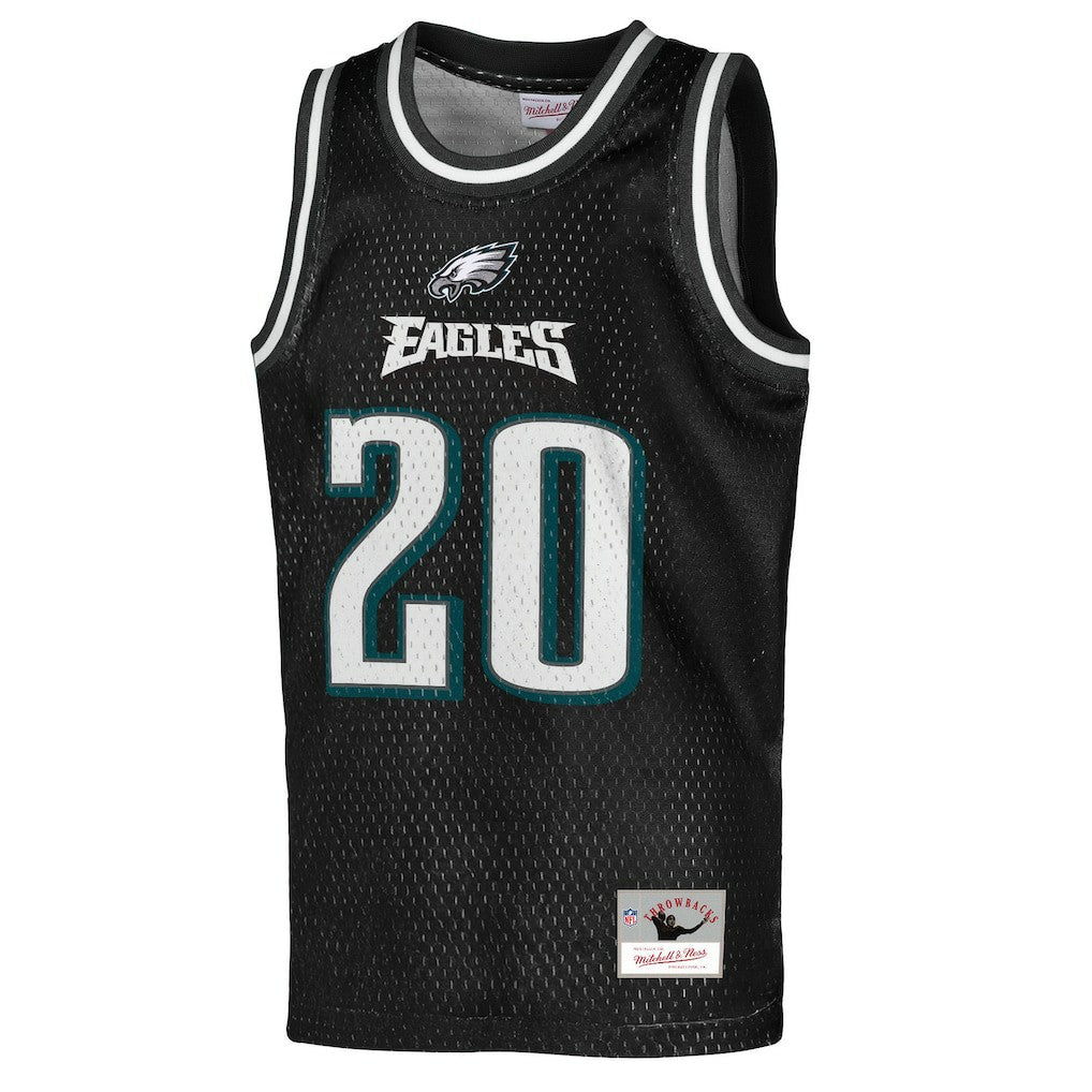 Brian Dawkins Philadelphia Eagles Youth Retired Player NFL Basketball Fashion Jersey Black | Mitchell & Ness