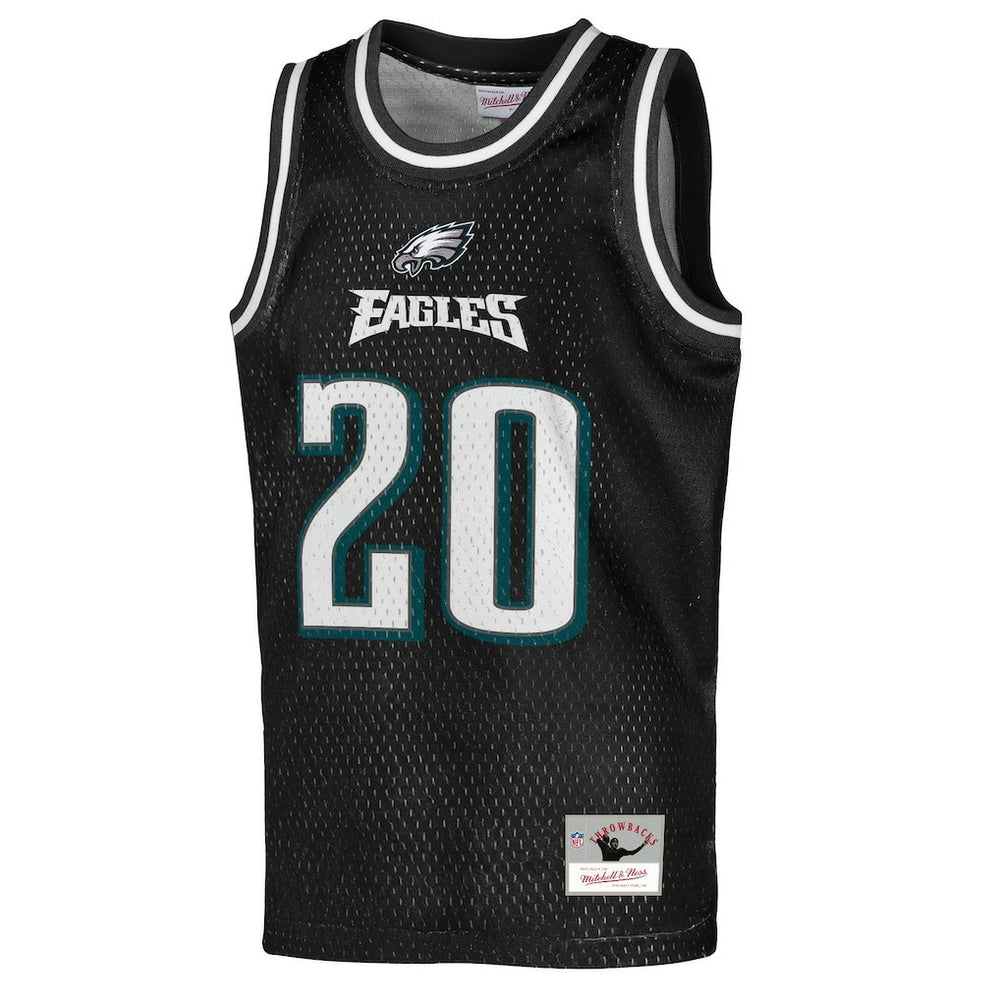 Brian Dawkins Philadelphia Eagles Youth Retired Player NFL Basketball Fashion Jersey Black | Mitchell & Ness