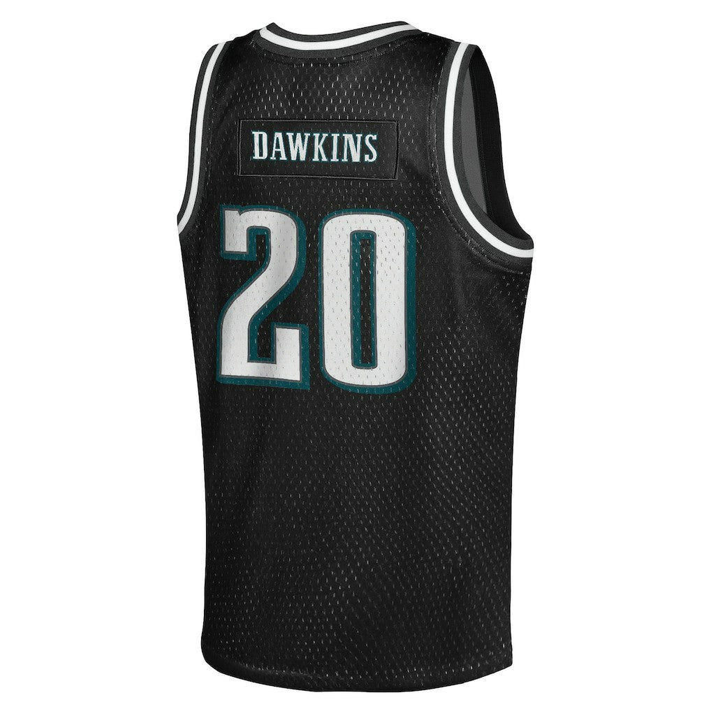 Brian Dawkins Philadelphia Eagles Youth Retired Player NFL Basketball Fashion Jersey Black | Mitchell & Ness