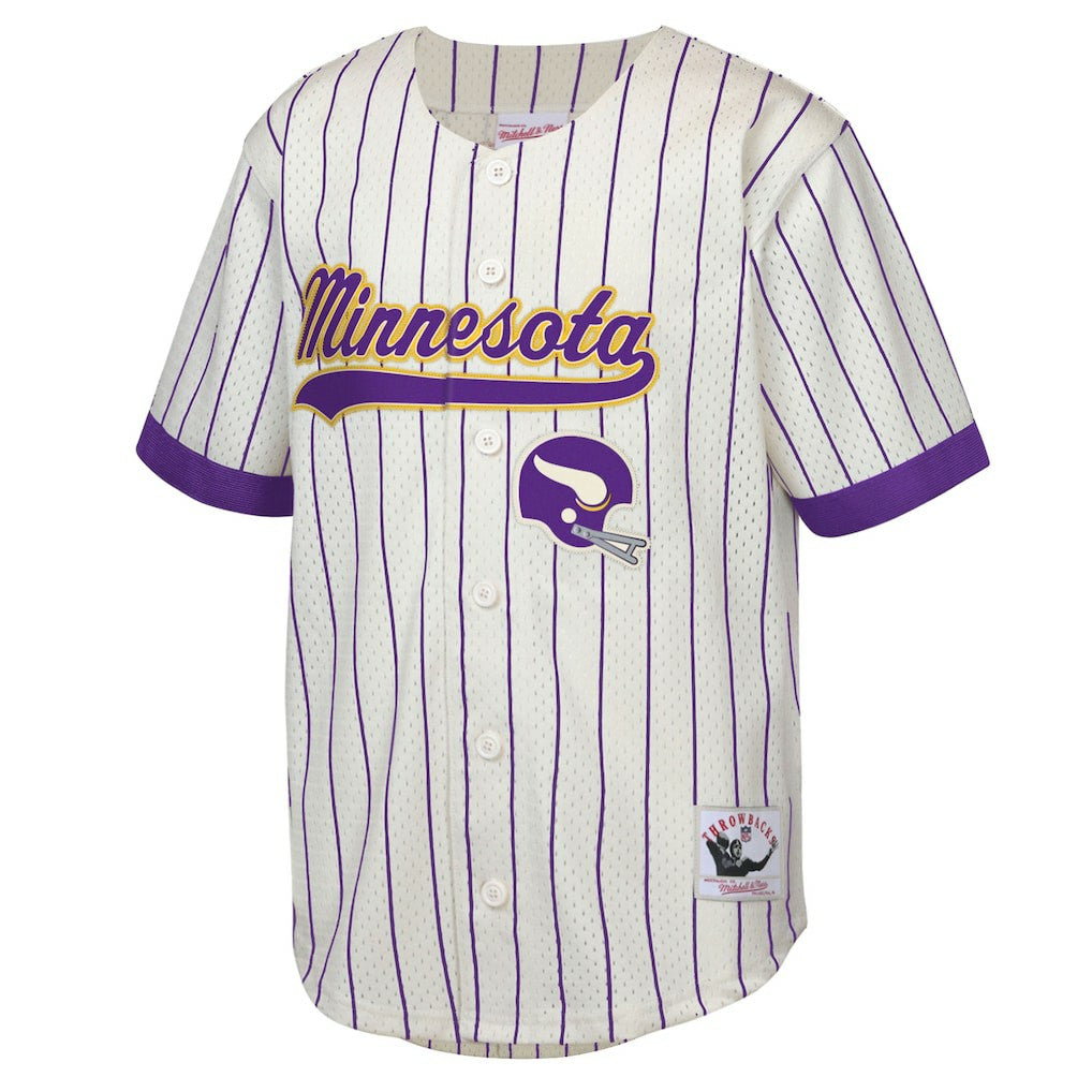 Randy Moss Minnesota Vikings Youth Retired Player Name & Number Baseball Jersey Cream | Mitchell & Ness