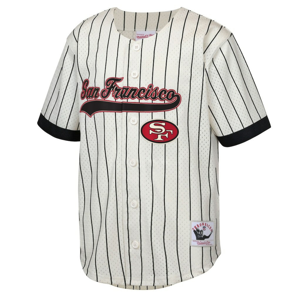 Jerry Rice San Francisco 49ers Youth Retired Player Name & Number Baseball Jersey Cream | Mitchell & Ness