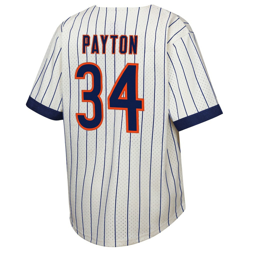 Walter Payton Chicago Bears Youth Retired Player Name & Number Baseball Jersey Cream | Mitchell & Ness