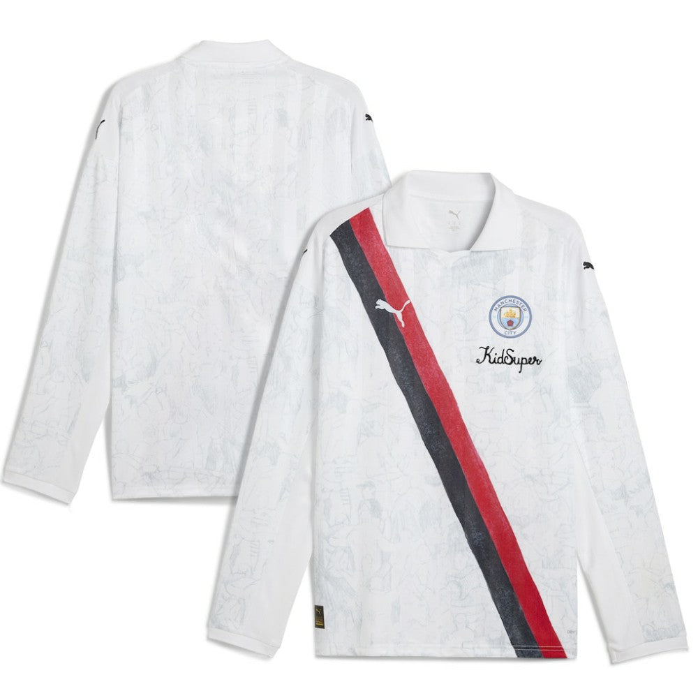 Manchester City x KidSuper 2025 FIFA Club World Cup Retro Long Sleeve T-Shirt White | Puma Online