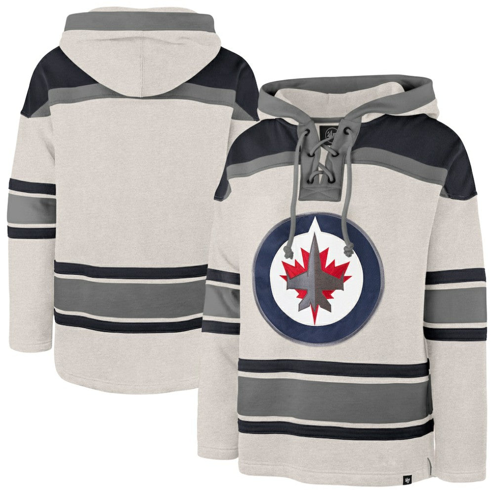 Winnipeg Jets '47 Rockaway Lacer Pullover Hoodie - Oatmeal - NHL