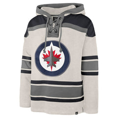 Winnipeg Jets '47 Rockaway Lacer Pullover Hoodie - Oatmeal - NHL