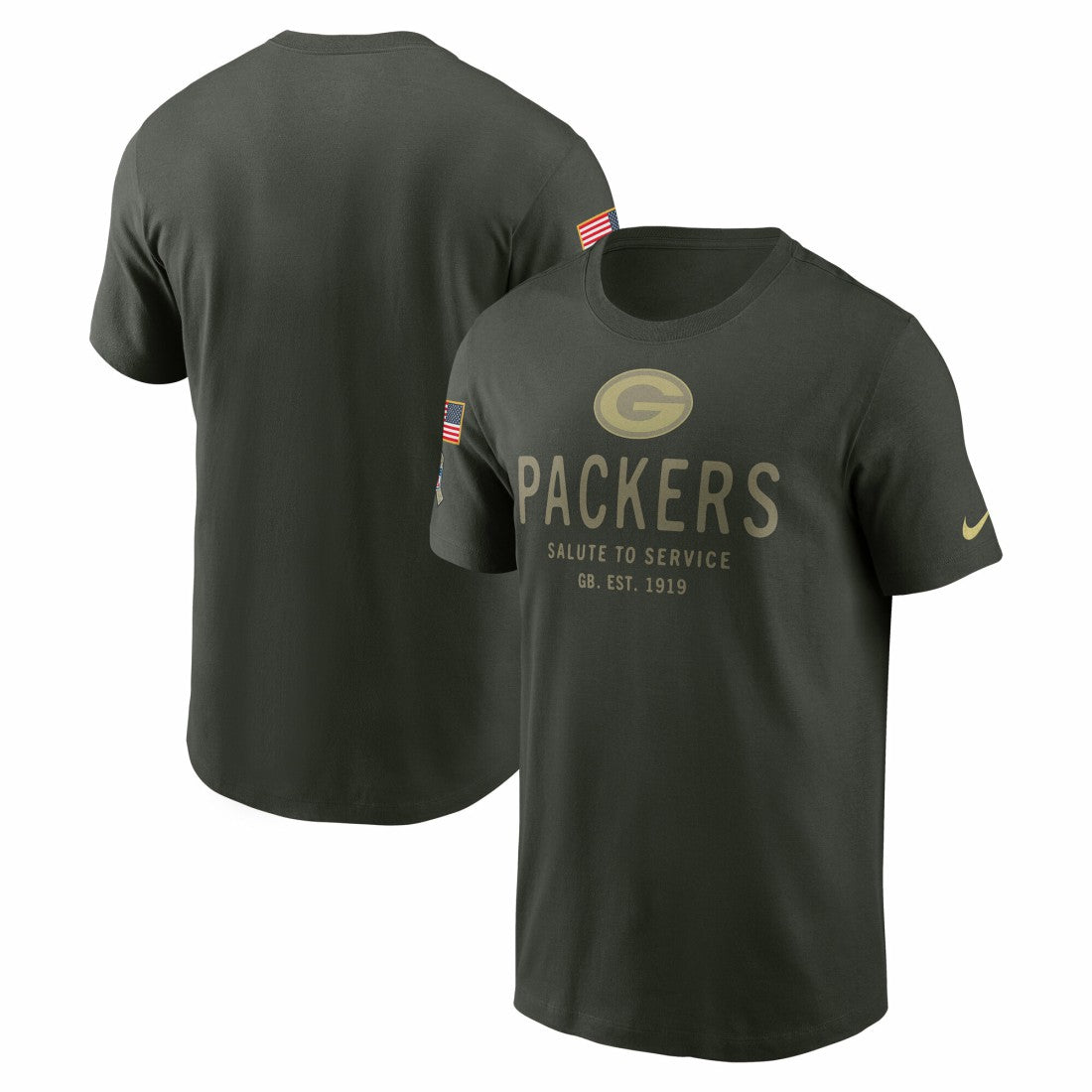 Green Bay Packers 2025 Salute to Service Sideline Primary Edge Dri-FIT T-Shirt Forest Green | Nike for Sale
