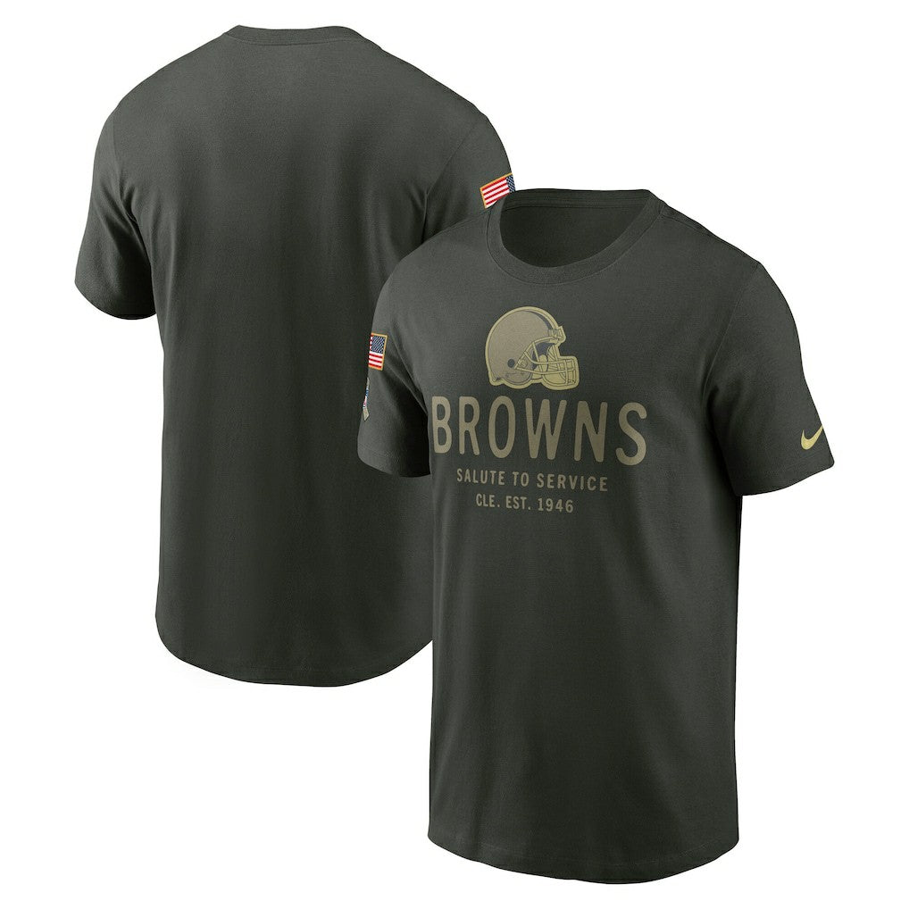 Cleveland Browns 2025 Salute to Service Sideline Primary Edge Dri-FIT T-Shirt Forest Green | Nike for Sale