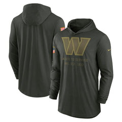 Washington Commanders 2025 Salute to Service Sideline Dri-FIT Lightweight Hooded Pullover Forest Green | Nike for Sale