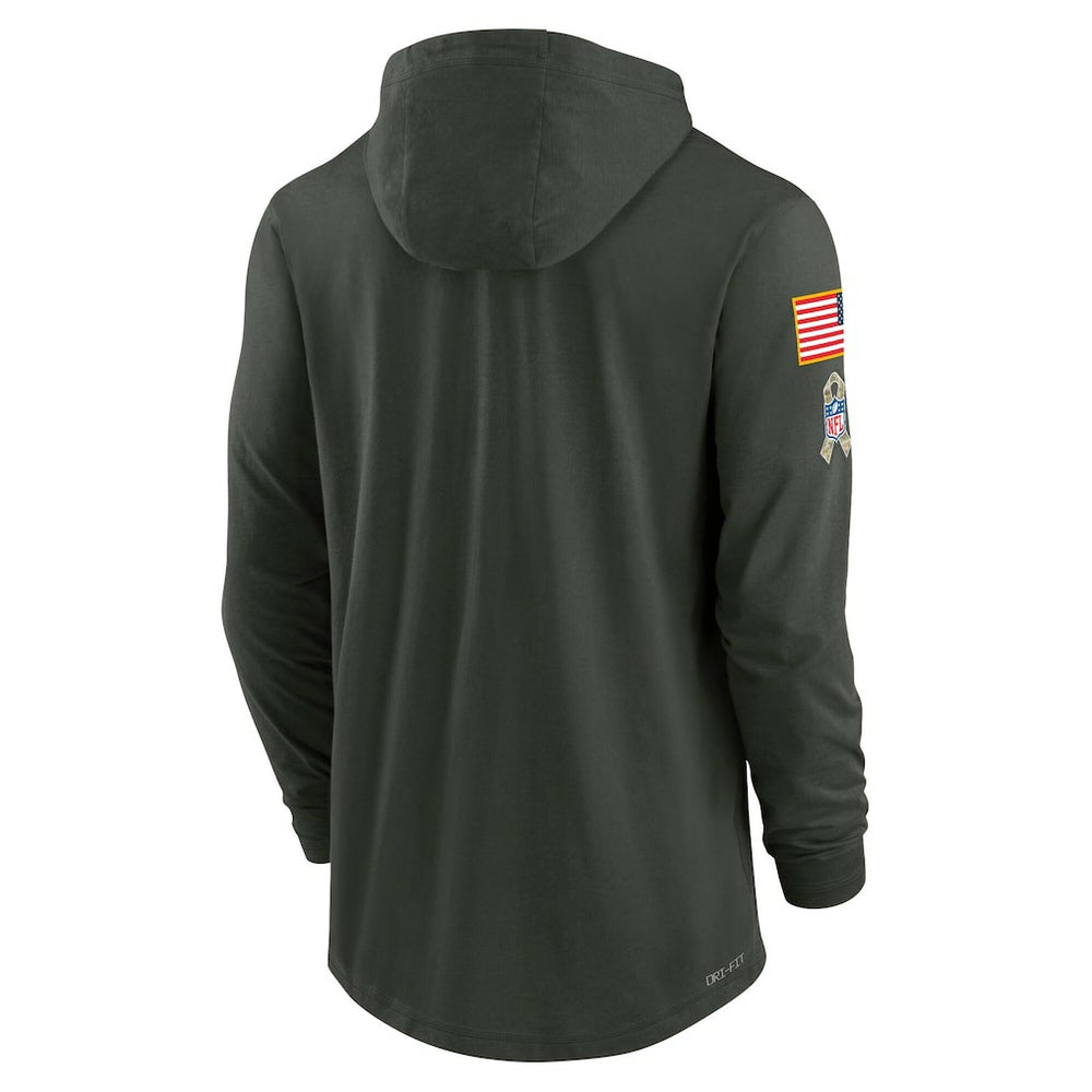 Washington Commanders 2025 Salute to Service Sideline Dri-FIT Lightweight Hooded Pullover Forest Green | Nike for Sale