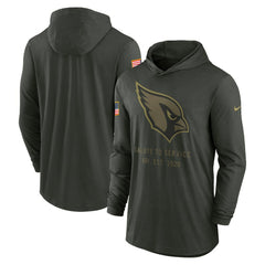 Arizona Cardinals 2025 Salute to Service Sideline Dri-FIT Lightweight Hooded Pullover Forest Green | Nike for Sale