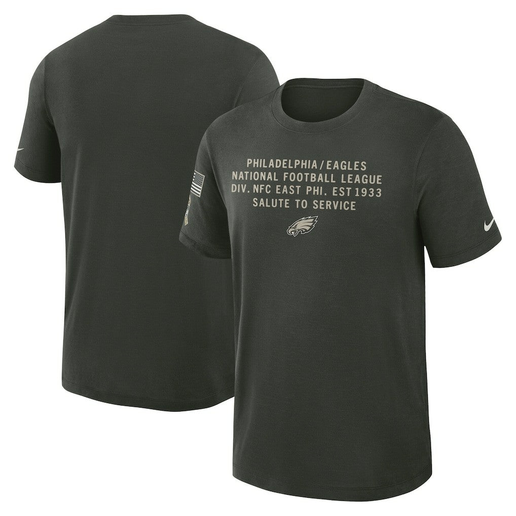 Philadelphia Eagles 2025 Salute to Service Sideline Slub Dri-FIT T-Shirt Dark Green | Nike for Sale