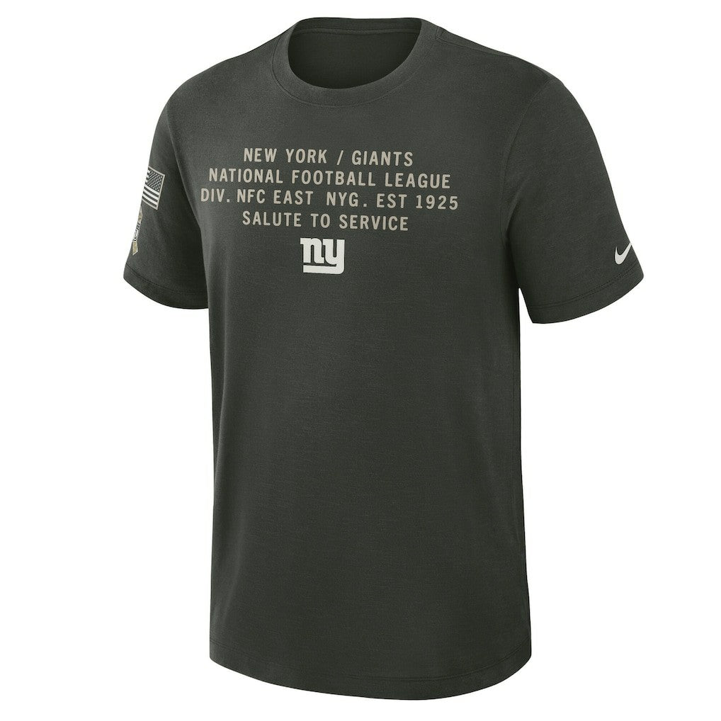 New York Giants 2025 Salute to Service Sideline Slub Dri-FIT T-Shirt Dark Green | Nike for Sale