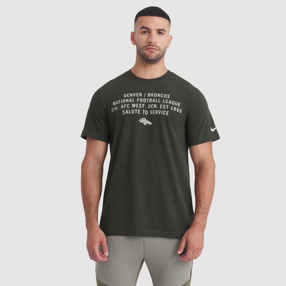 Denver Broncos 2025 Salute to Service Sideline Slub Dri-FIT T-Shirt Forest Green | Nike for Sale