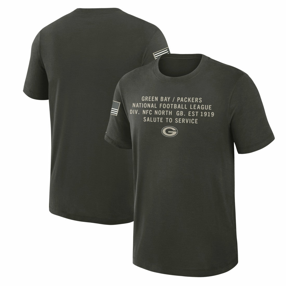 Green Bay Packers 2025 Salute to Service Sideline Slub Dri-FIT T-Shirt Forest Green | Nike for Sale
