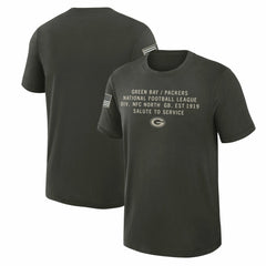 Green Bay Packers 2025 Salute to Service Sideline Slub Dri-FIT T-Shirt Forest Green | Nike for Sale