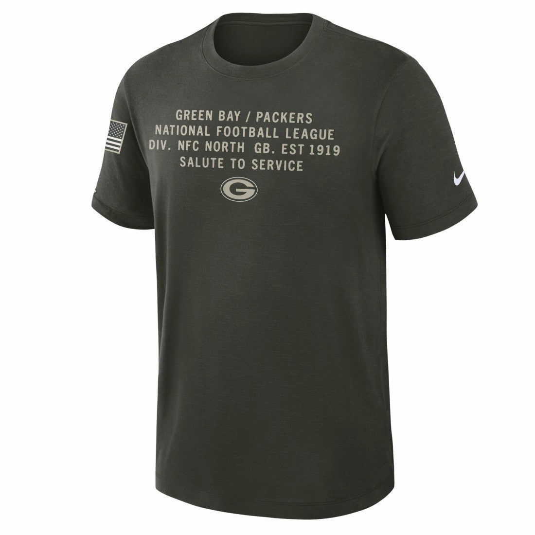 Green Bay Packers 2025 Salute to Service Sideline Slub Dri-FIT T-Shirt Forest Green | Nike for Sale