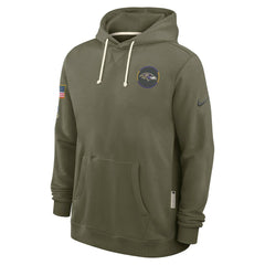 Baltimore Ravens 2025 Salute to Service Sideline Standard Issue Dri-FIT Hoodie Olive | Nike for Sale