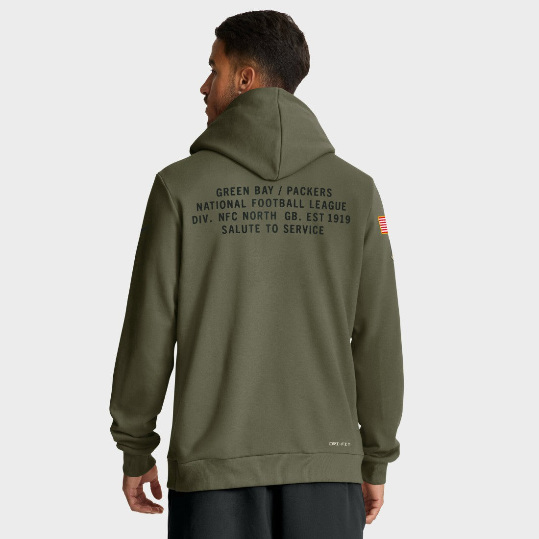 Green Bay Packers 2025 Salute to Service Sideline Standard Issue Dri-FIT Hoodie Olive | Nike for Sale