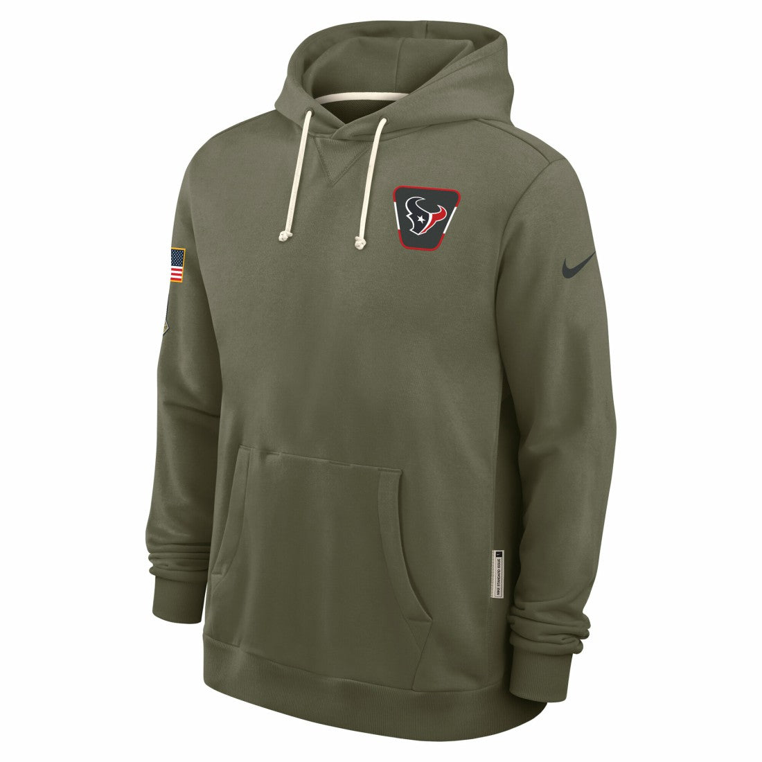 Houston Texans 2025 Salute to Service Sideline Standard Issue Dri-FIT Hoodie Olive | Nike for Sale