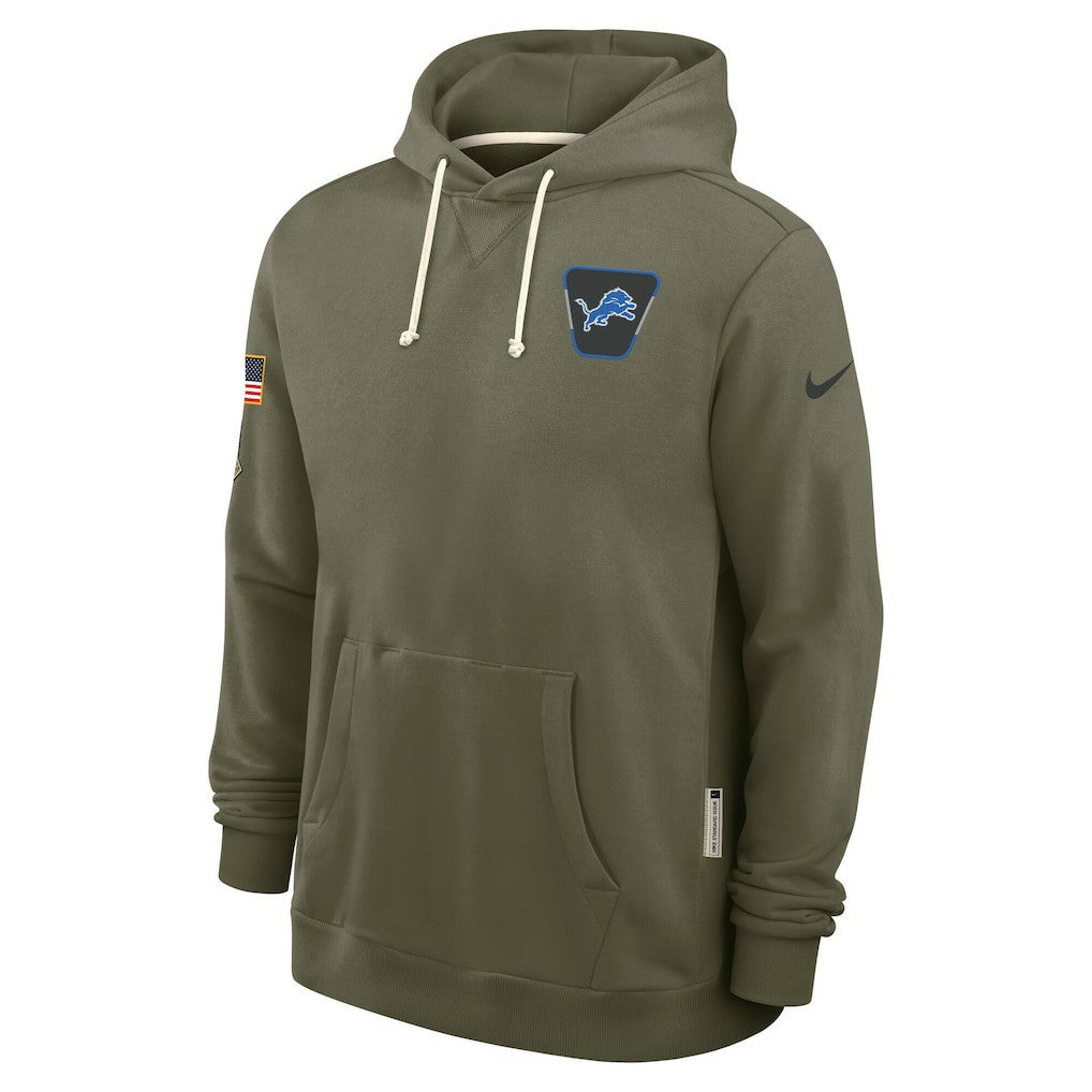 Detroit Lions 2025 Salute to Service Sideline Standard Issue Dri-FIT Hoodie Olive | Nike for Sale