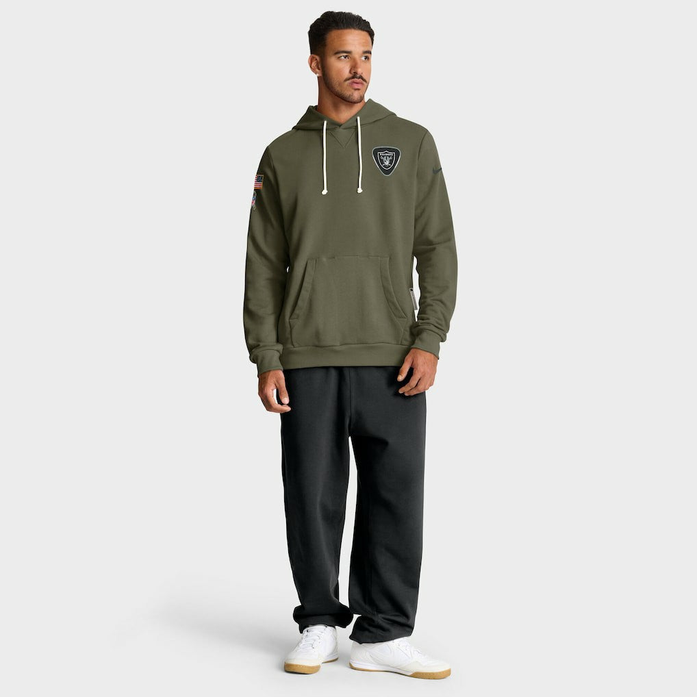 Las Vegas Raiders 2025 Salute to Service Sideline Standard Issue Dri-FIT Hoodie Olive | Nike for Sale
