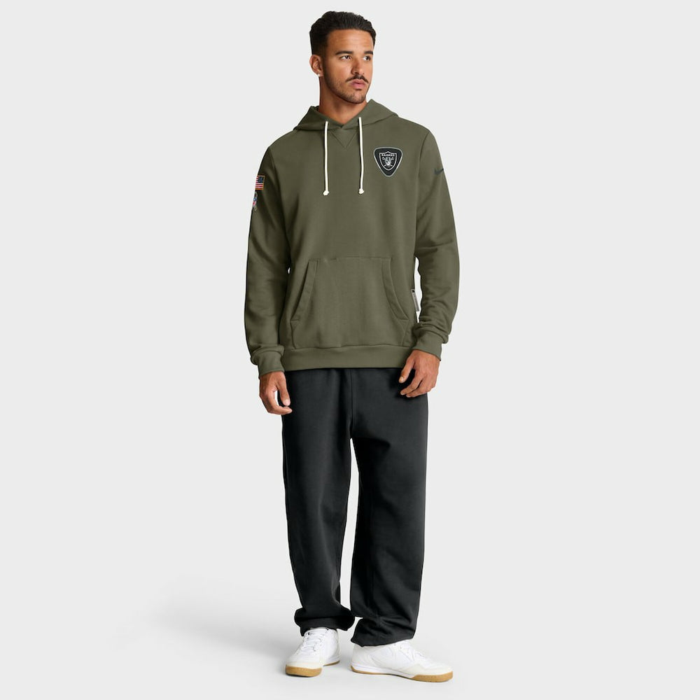 Las Vegas Raiders 2025 Salute to Service Sideline Standard Issue Dri-FIT Hoodie Olive | Nike for Sale