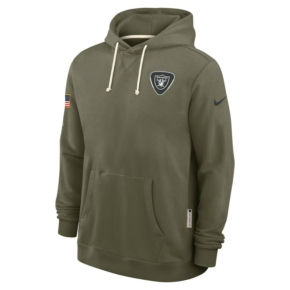 Las Vegas Raiders 2025 Salute to Service Sideline Standard Issue Dri-FIT Hoodie Olive | Nike for Sale