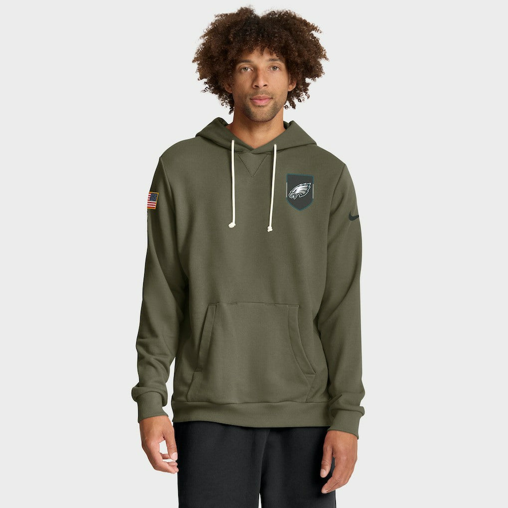 Philadelphia Eagles 2025 Salute to Service Sideline Standard Issue Dri-FIT Hoodie Olive | Nike for Sale