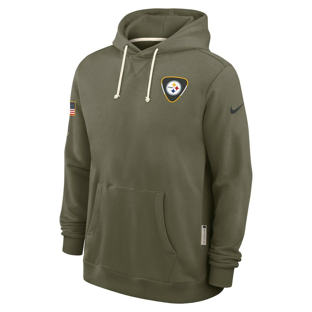 Pittsburgh Steelers 2025 Salute to Service Sideline Standard Issue Dri-FIT Hoodie Olive | Nike for Sale