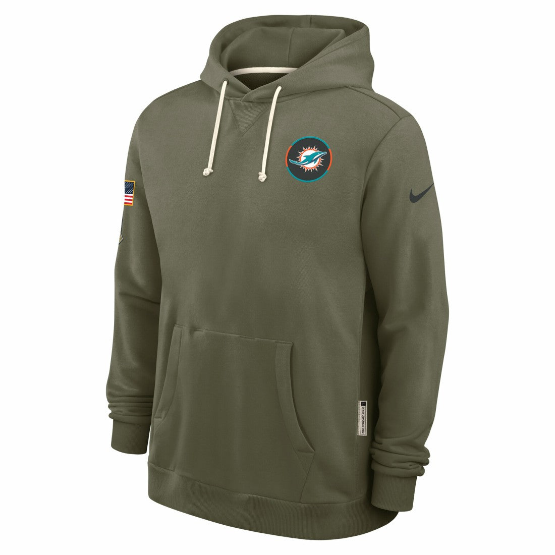 Miami Dolphins 2025 Salute to Service Sideline Standard Issue Dri-FIT Hoodie Olive | Nike for Sale