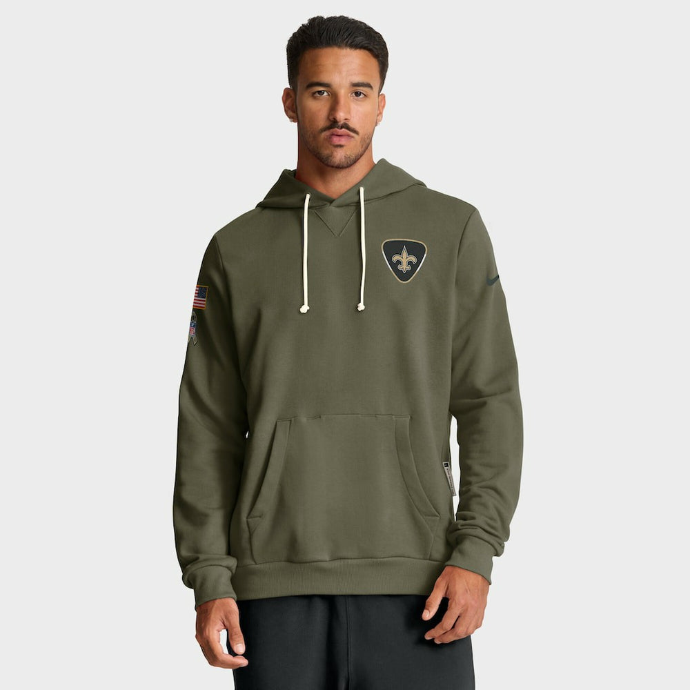 New Orleans Saints 2025 Salute to Service Sideline Standard Issue Dri-FIT Hoodie Olive | Nike for Sale