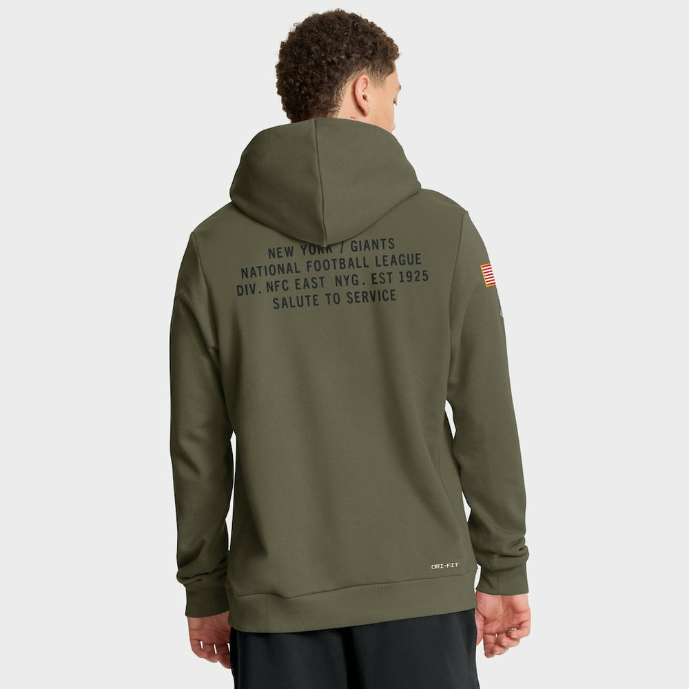New York Giants 2025 Salute to Service Sideline Standard Issue Dri-FIT Hoodie Olive | Nike for Sale