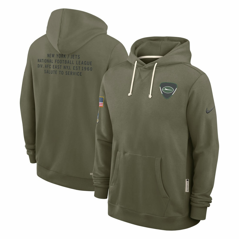 New York Jets 2025 Salute to Service Sideline Standard Issue Dri-FIT Hoodie Olive | Nike for Sale