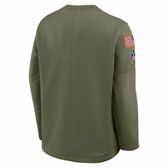 Detroit Lions 2025 Salute to Service Sideline Coaches Therma-FIT Long Sleeve Shirt Olive | Nike for Sale