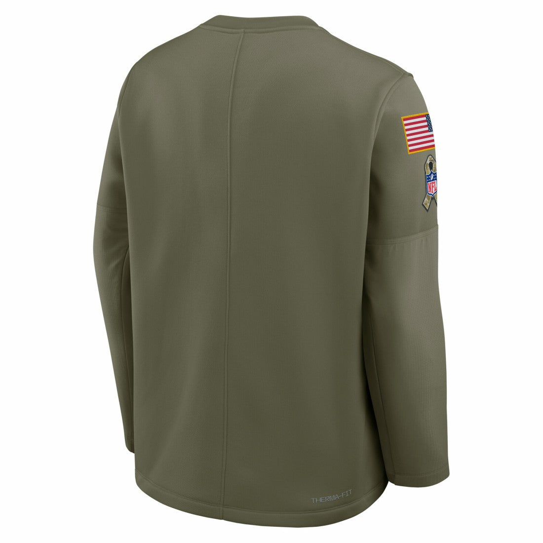 New York Jets 2025 Salute to Service Sideline Coaches Therma-FIT Long Sleeve Shirt Olive | Nike for Sale