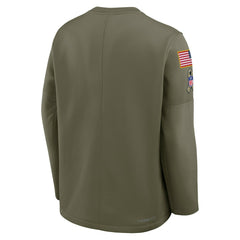 Baltimore Ravens 2025 Salute to Service Sideline Coaches Therma-FIT Long Sleeve Shirt Olive | Nike for Sale