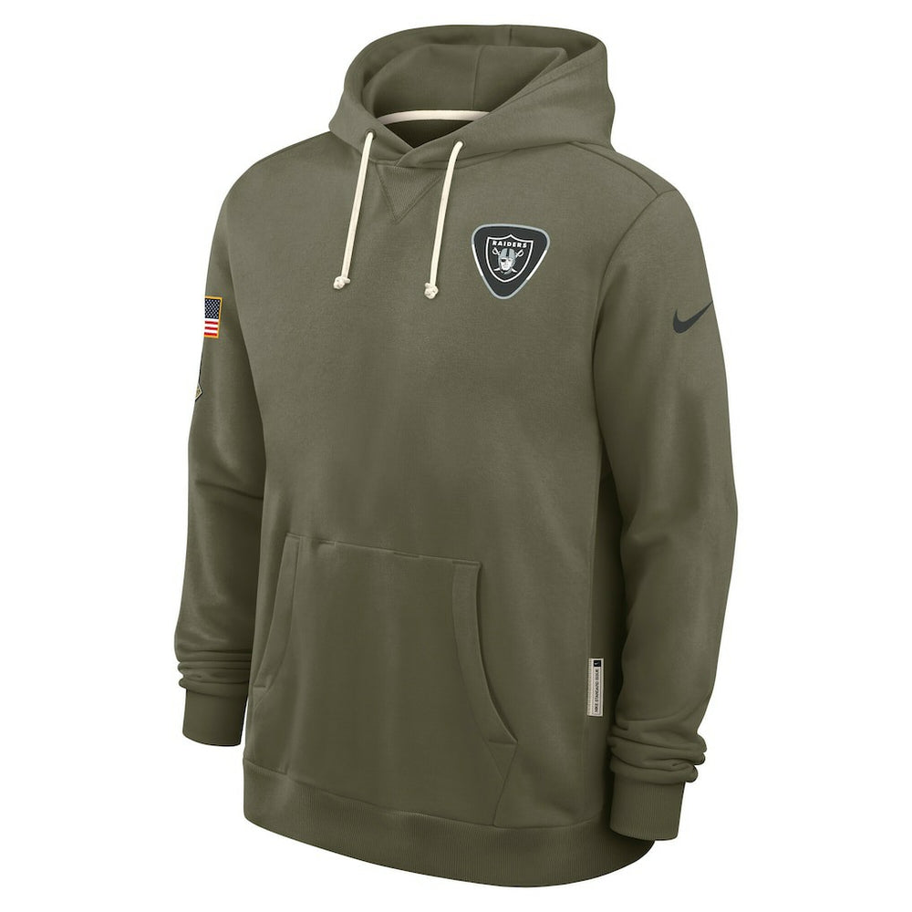 Las Vegas Raiders Big & Tall 2025 Salute to Service Sideline Dominant Force Dri-FIT Hoodie Olive | Nike for Sale