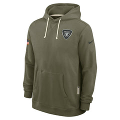 Las Vegas Raiders Big & Tall 2025 Salute to Service Sideline Dominant Force Dri-FIT Hoodie Olive | Nike for Sale