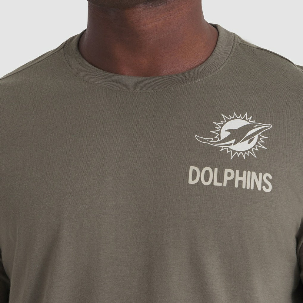 Miami Dolphins 2025 Salute to Service Sideline Long Sleeve T-Shirt Olive | Nike for Sale