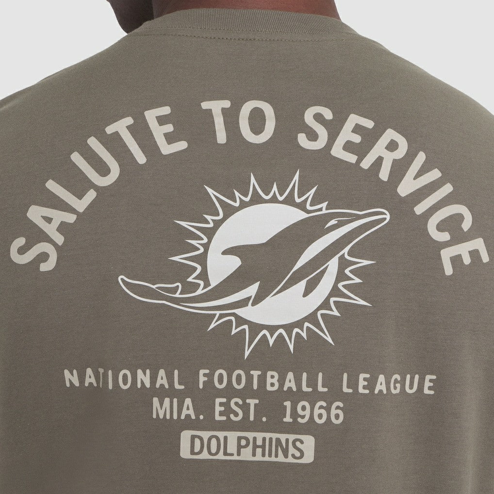 Miami Dolphins 2025 Salute to Service Sideline Long Sleeve T-Shirt Olive | Nike for Sale