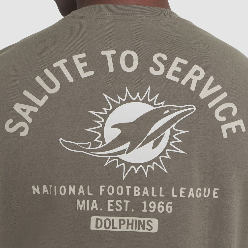 Miami Dolphins 2025 Salute to Service Sideline Long Sleeve T-Shirt Olive | Nike for Sale