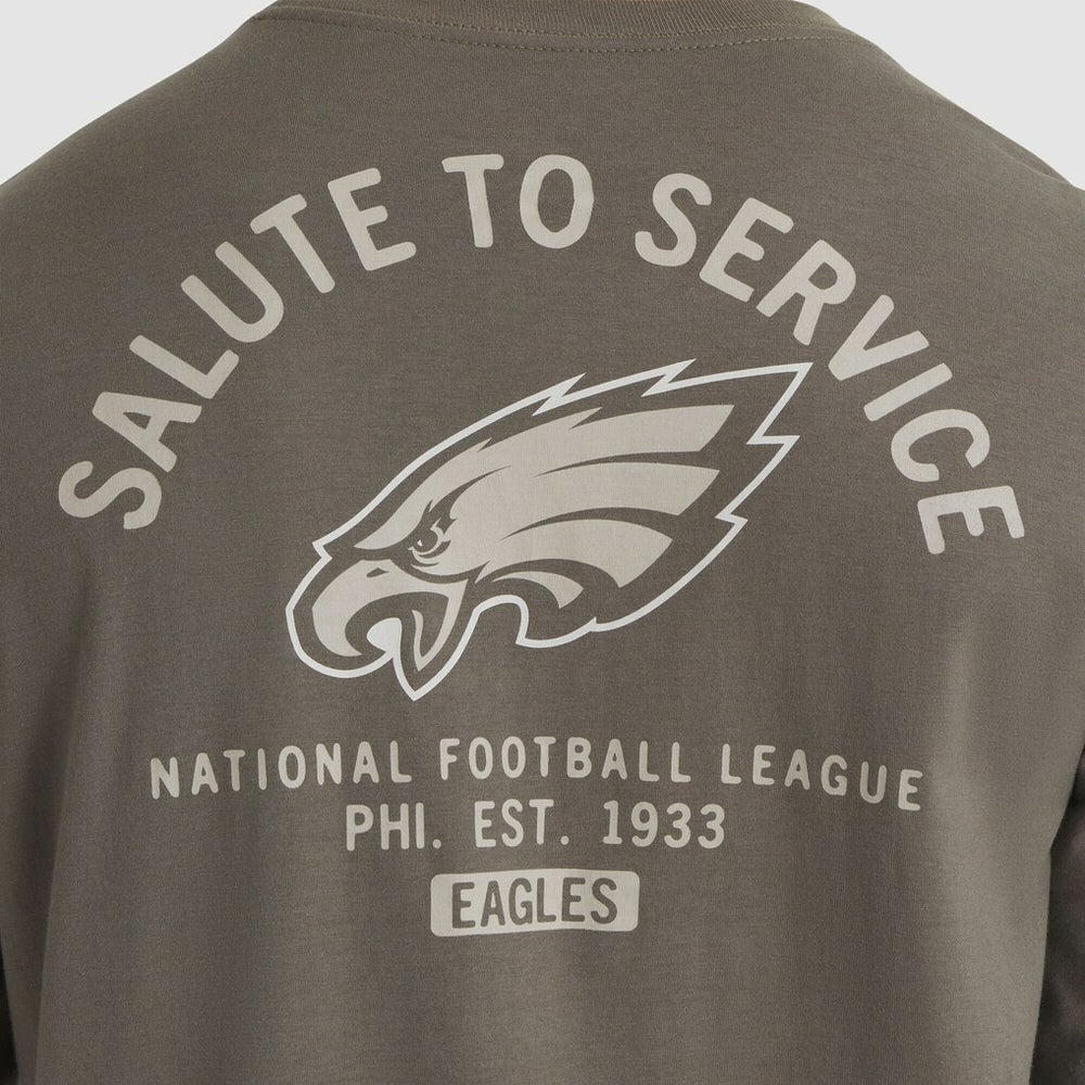 Philadelphia Eagles 2025 Salute to Service Sideline Long Sleeve T-Shirt Olive | Nike for Sale